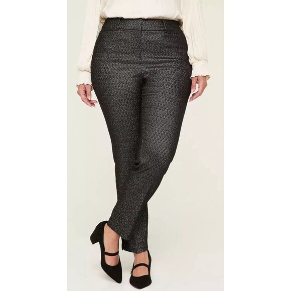 Lane Bryant Lurex Shimmer 4-Season Slim Ankle Pant plus size 22 - Picture 1 of 8